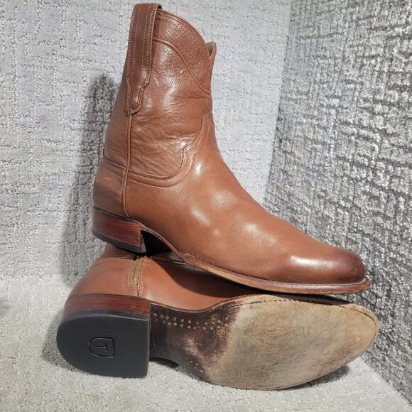 Tecovas The Dean Men's Size 12.5D Brown Scotch Leather Zipper Western Boots. - Picture 10 of 10